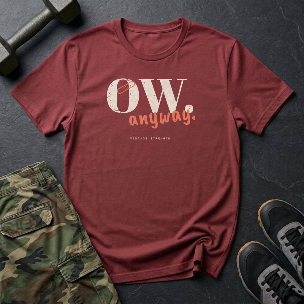 Ow. Anyway. T-Shirt in Heather Cardinal