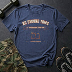 No Second Trips: All the Groceries. Every Time. T-Shirt in Heather Navy