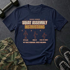 Squat Assembly Instructions T-Shirt in Navy