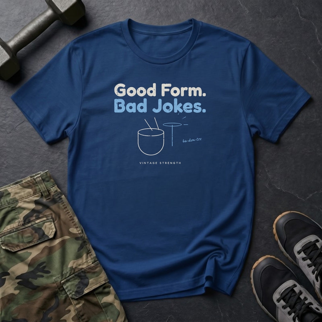 Good Form. Bad Jokes. T-Shirt in Heather Navy