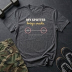 My Spotter Brings Snacks T-Shirt in Dark Heather