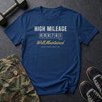 High Mileage. Well Maintained. T-Shirt in Heather Navy