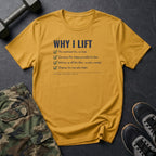 Why I Lift (Checklist) T-Shirt in Daisy