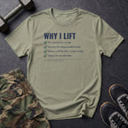 Why I Lift (Checklist) T-Shirt in Pistachio