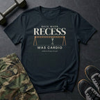 Back When Recess Was Cardio T-Shirt in Black
