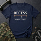 Back When Recess Was Cardio T-Shirt in Navy