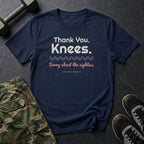 Thank You, Knees. Sorry About the Eighties. T-Shirt in Navy