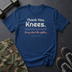 Thank You, Knees. Sorry About the Eighties. T-Shirt in Heather Navy