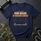From Walker to Walking Lunges T-Shirt in Navy
