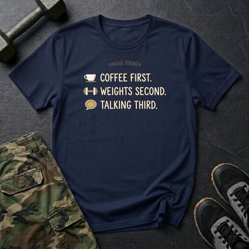 Coffee, Weights, Talking T-Shirt