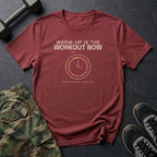 Warm-Up Is The Workout Now T-Shirt in Heather Cardinal