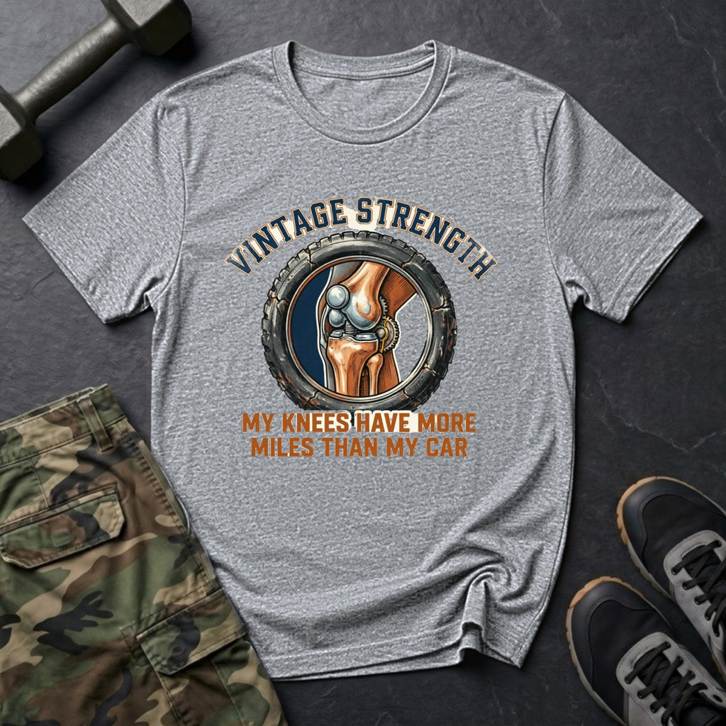 My Knees Have More Miles Than My Car T-Shirt in Sport Grey