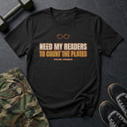 Need My Readers to Count the Plates T-Shirt in Black