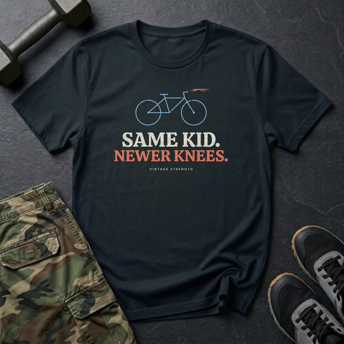 Same Kid. Newer Knees. T-Shirt in Black