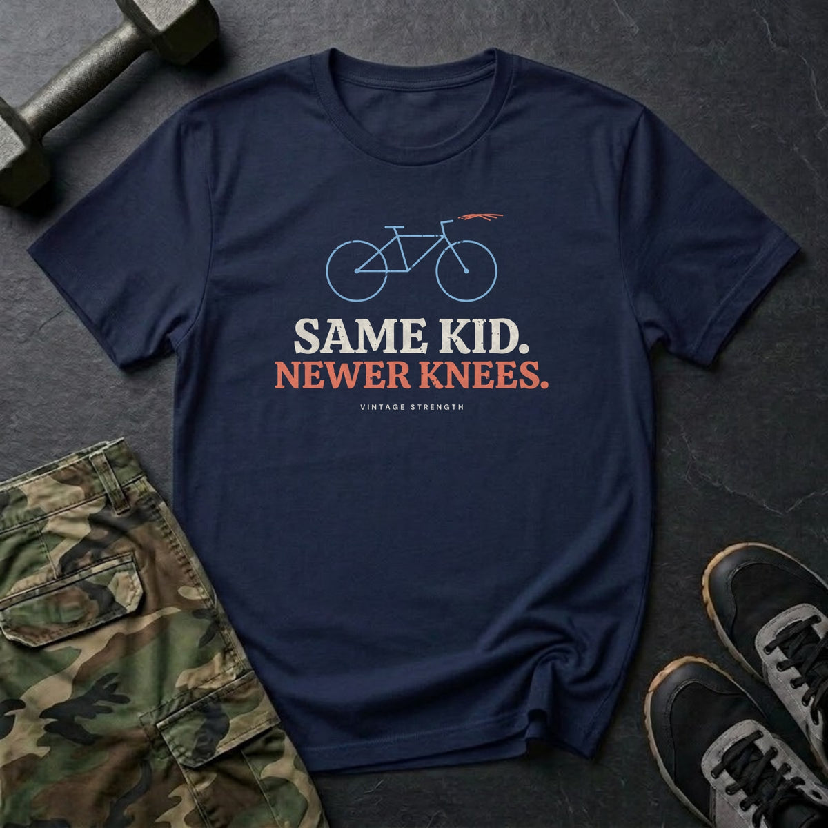 Same Kid. Newer Knees. T-Shirt in Navy
