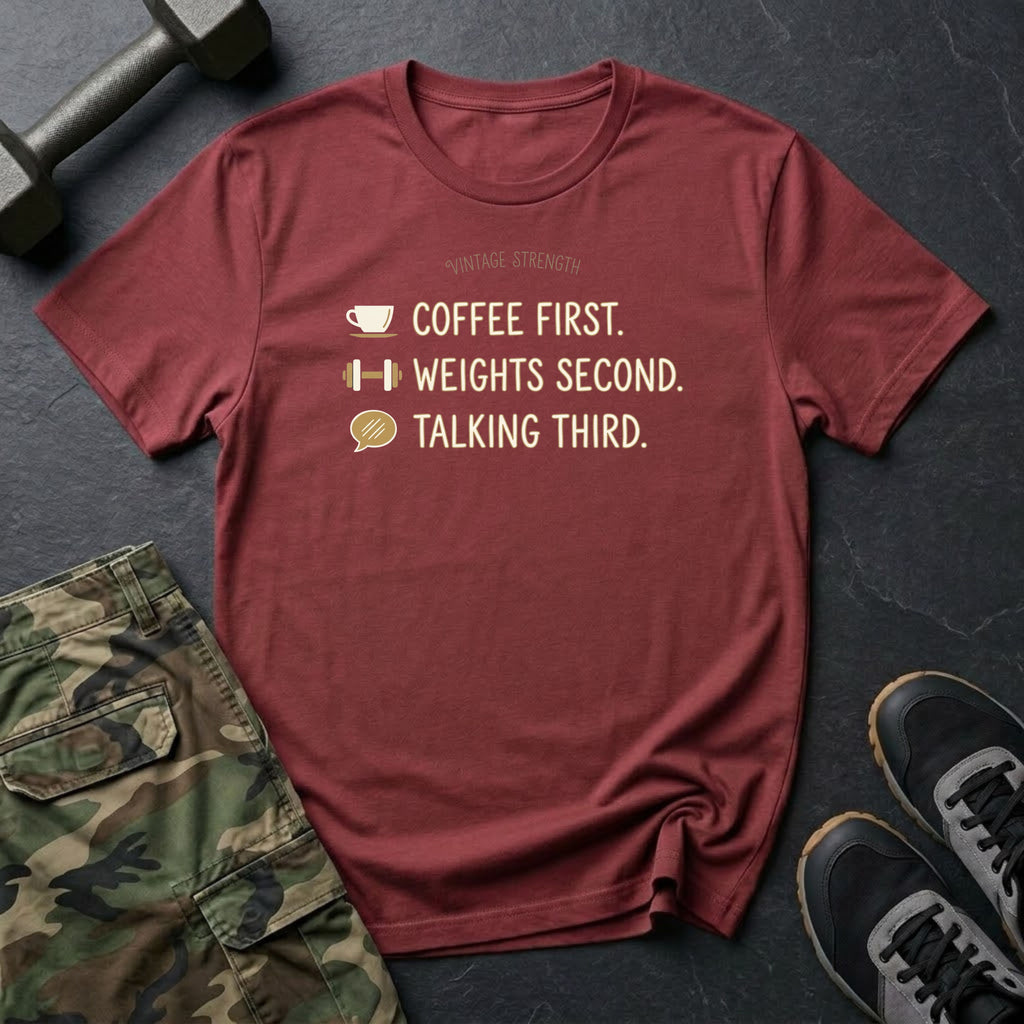 Coffee, Weights, Talking T-Shirt