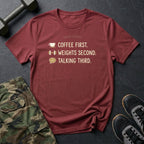 Coffee, Weights, Talking T-Shirt
