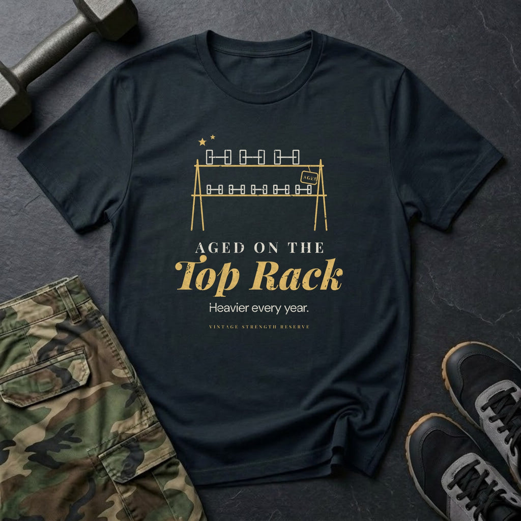 Aged on the Top Rack T-Shirt in Black