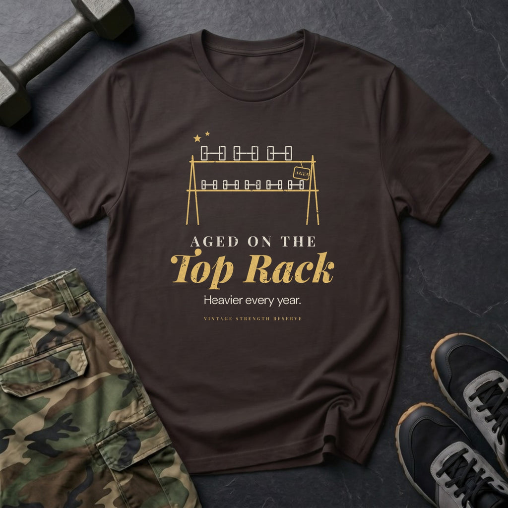 Aged on the Top Rack T-Shirt in Dark Chocolate