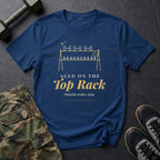 Aged on the Top Rack T-Shirt in Heather Navy