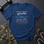 Kayak Entry: Graceful. Kayak Exit: Classified. T-Shirt in Heather Navy