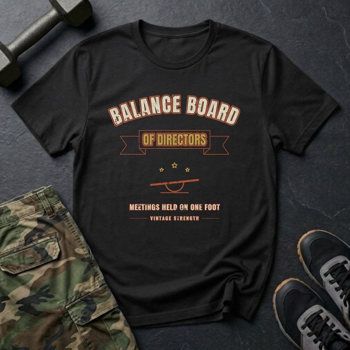 Balance Board of Directors T-Shirt in Black