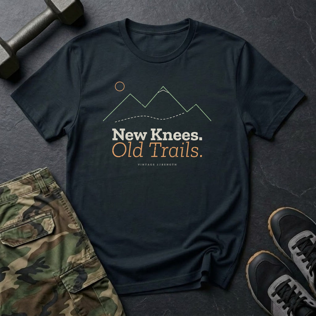 New Knees. Old Trails. T-Shirt in Black