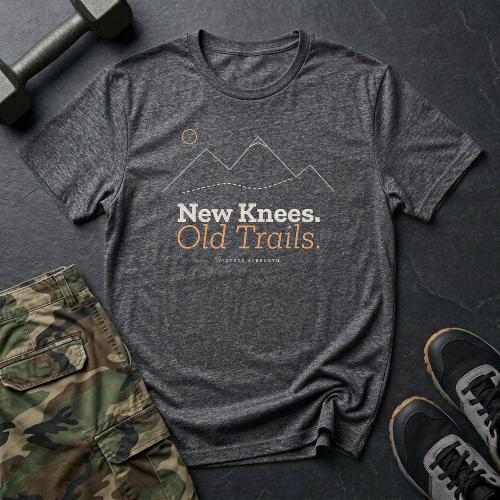 New Knees. Old Trails. T-Shirt in Dark Heather