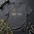 Saturday: Hero. Sunday: Ice Pack. T-Shirt in Dark Heather