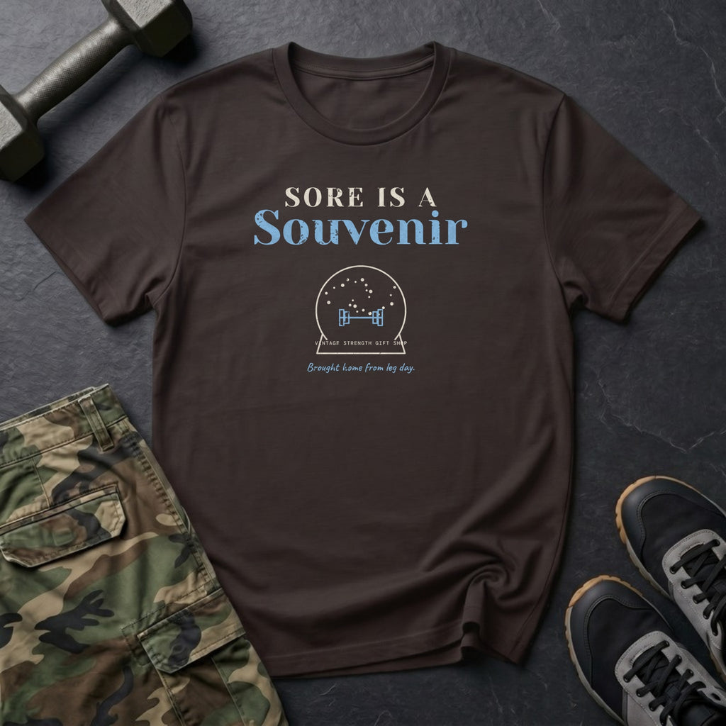 Sore Is a Souvenir T-Shirt in Dark Chocolate