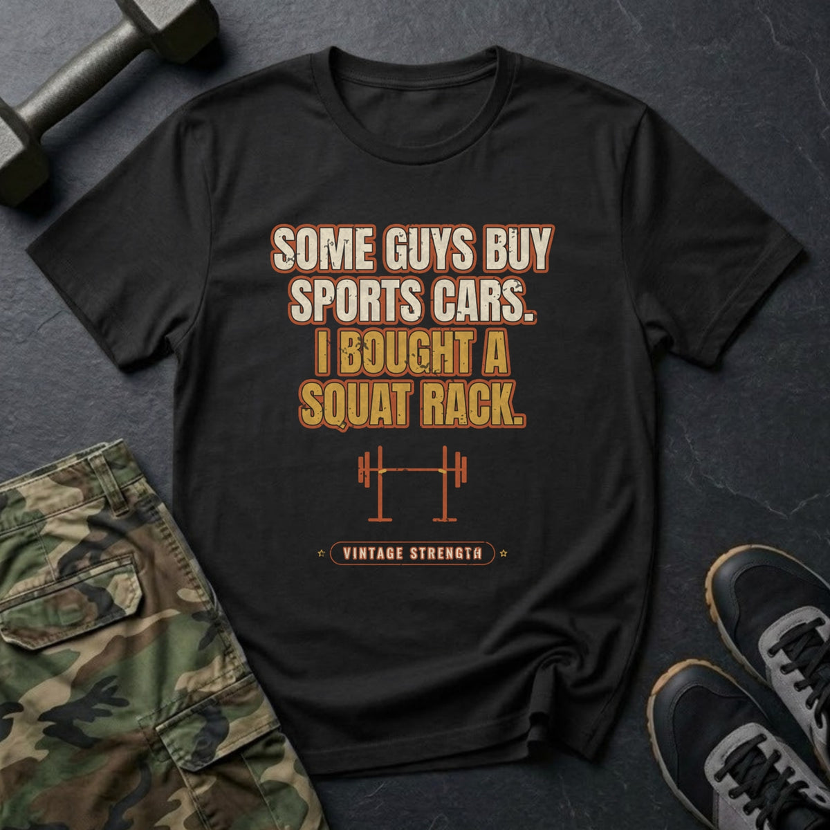 Some Guys Buy Sports Cars. I Bought a Squat Rack. T-Shirt in Black