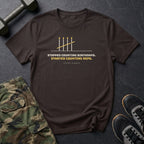 Stopped Counting Birthdays. Started Counting Reps. T-Shirt in Dark Chocolate