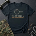 Cast Iron: Heavy. Seasoned. Built to Last. T-Shirt in Black