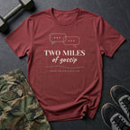 Two Miles of Gossip T-Shirt in Heather Cardinal