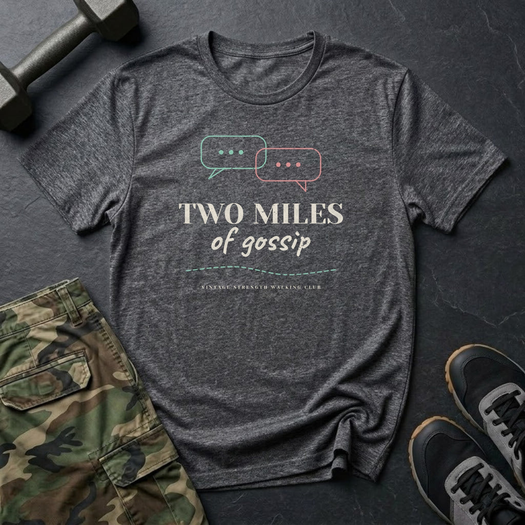 Two Miles of Gossip T-Shirt in Charcoal