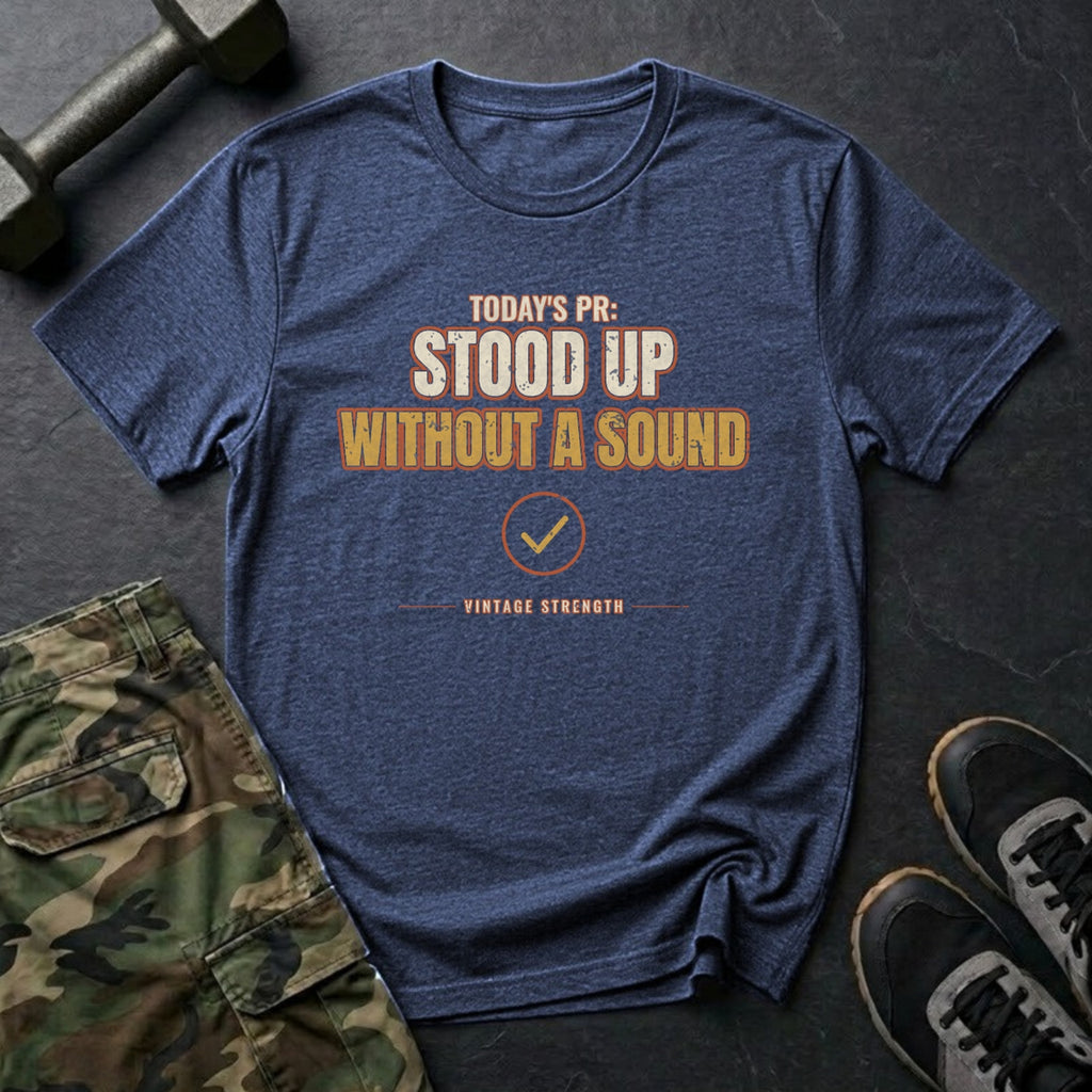 Today's PR: Stood Up Without a Sound T-Shirt in Heather Navy