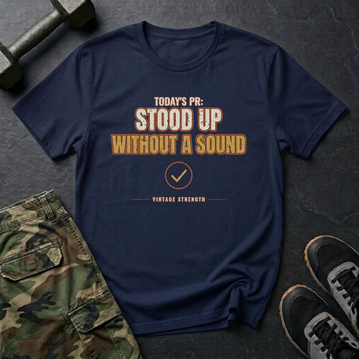 Today's PR: Stood Up Without a Sound T-Shirt in Navy