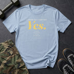 I Train So I Can Say Yes T-Shirt in Heather Navy