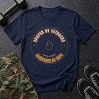 Shaped by Setbacks, Sharpened by Reps T-Shirt in Navy