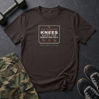 Knees Rated for Indoor Use Only T-Shirt in Dark Chocolate