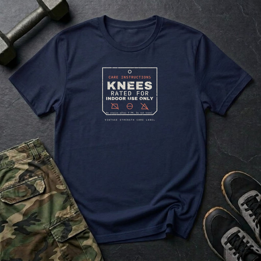 Knees Rated for Indoor Use Only T-Shirt in Navy
