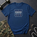 Knees Rated for Indoor Use Only T-Shirt in Heather Navy
