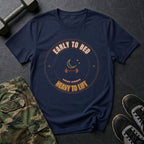 Early to Bed, Heavy to Lift T-Shirt in Navy