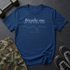 Breathe Out on the Hard Part T-Shirt in Heather Navy