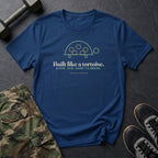 Built Like a Tortoise. Slow. Old. Hard to Break. T-Shirt in Heather Navy