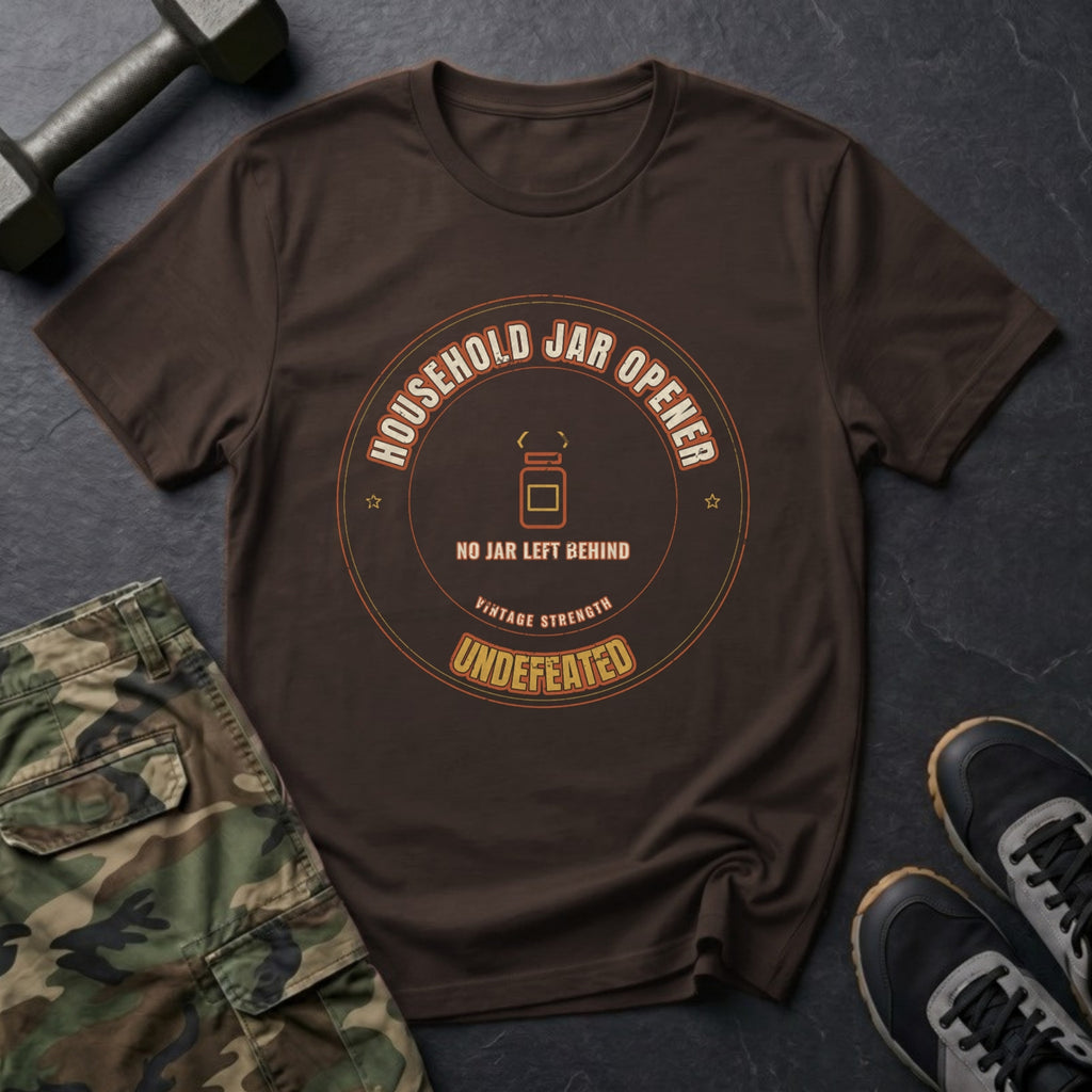 Household Jar Opener: Undefeated T-Shirt in Dark Chocolate