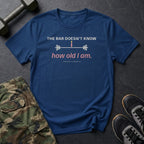 The Bar Doesn't Know How Old I Am T-Shirt in Heather Navy