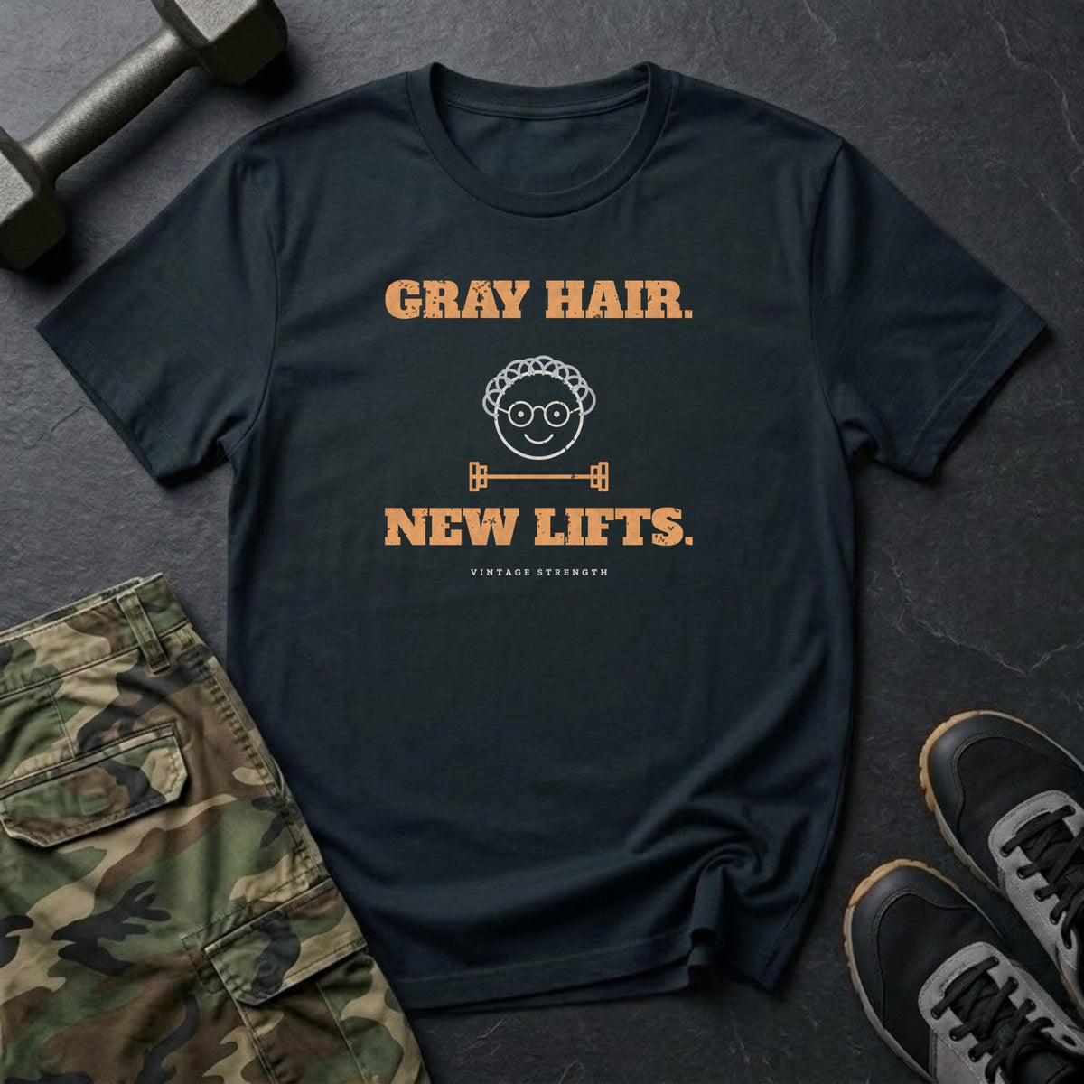 Gray Hair. New Lifts. T-Shirt in Black