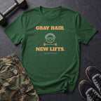 Gray Hair. New Lifts. T-Shirt in Forest Green
