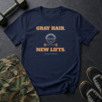 Gray Hair. New Lifts. T-Shirt in Navy